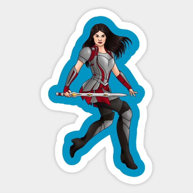 Lady Sif of Asgard Sticker by ZionAngel